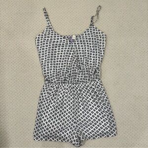 Black and White Patterned Romper